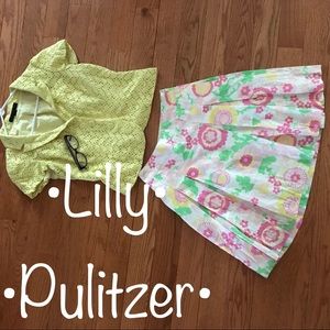 Lilly Pulitzer Knee Length A-Line/full Skirt sz. 0